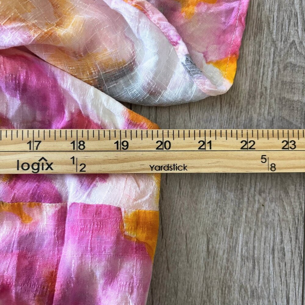 Torrid Multi Watercolor Tie-Dye Off-Shoulder Ruffled Neckline Top Size 2X Boho - Picture 6 of 11